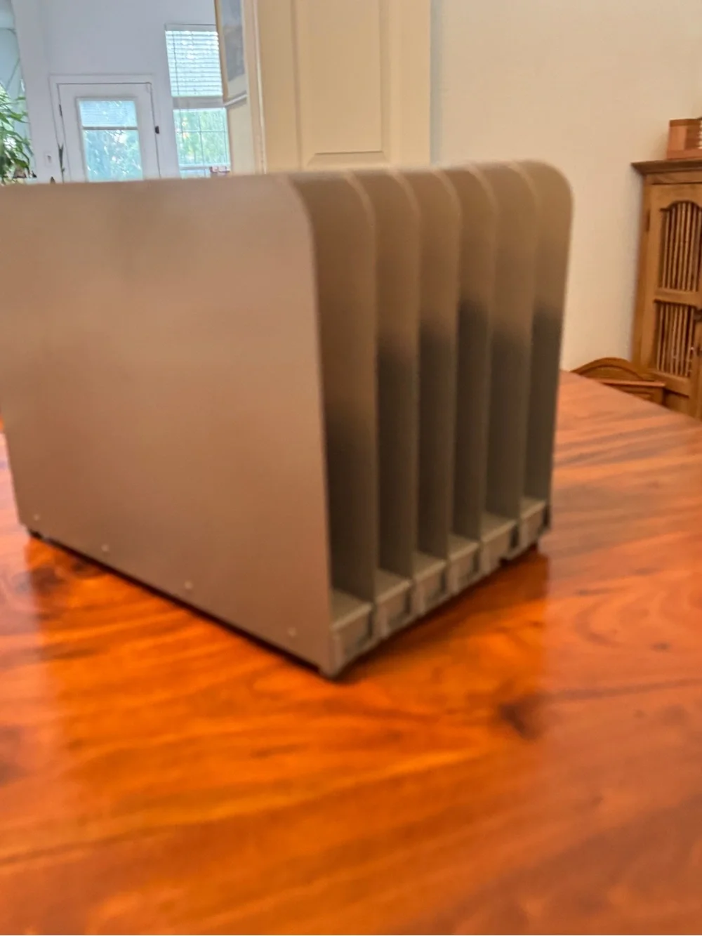 Vintage Sengbusch KLERADESK 6 SLOT Adjustable METAL Desktop File Organizer